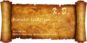 Kurutz Diána névjegykártya